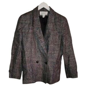 ∆ Lady’s CHRISTIAN DIOR Separates | Black/Red/White Tweed Blazer | Size: 12P